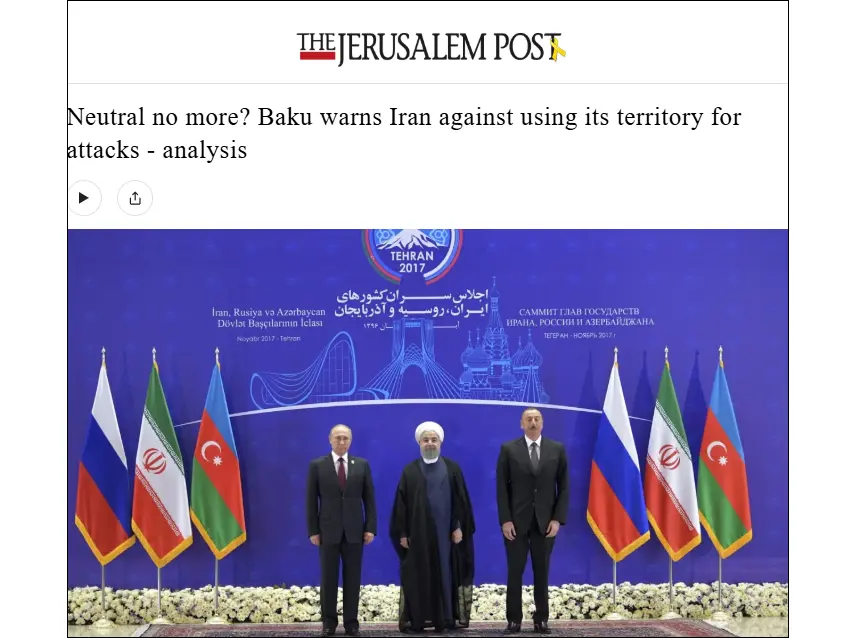 Israel–Iran Conflict Puts Azerbaijan in a Geopolitical Dilemma