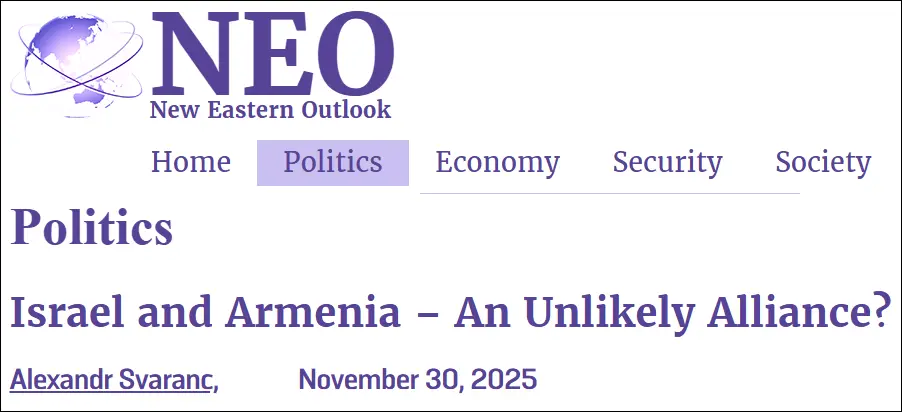 Israel May Use Greece and Cyprus to Build New Bridges With Armenia