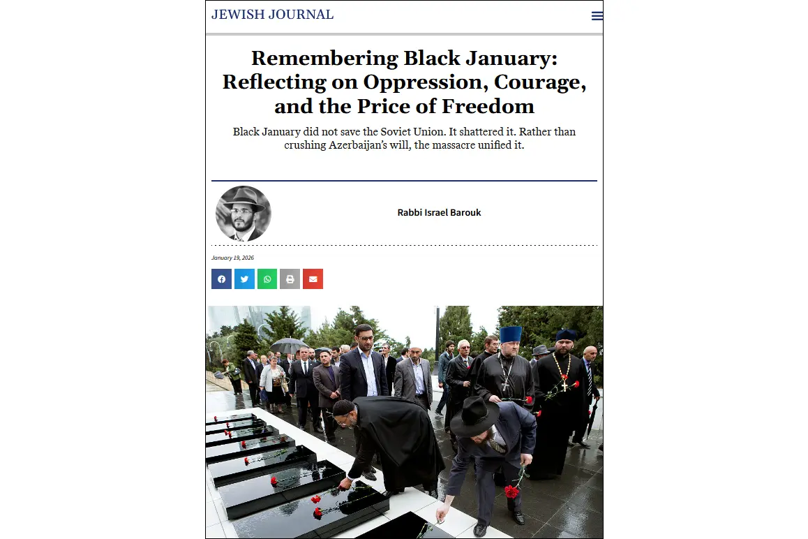 Jewish Journal: In Azerbaijan, Jewish communities live openly and securely