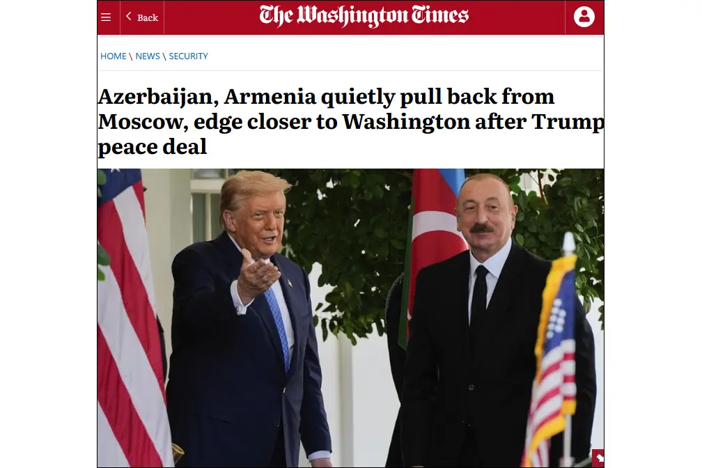 The Washington Times: Azerbaijan-Israel connection doesn’t sit well with pro-Armenian Democratic senator