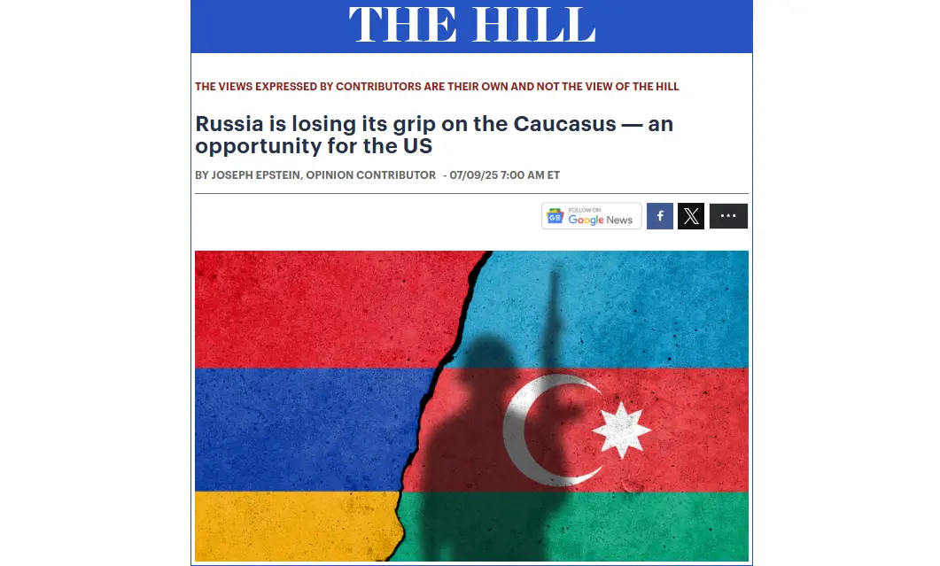 USA Should Back Armenia’s Peace Corridor and Launch Defense Ties with Azerbaijan and Israel