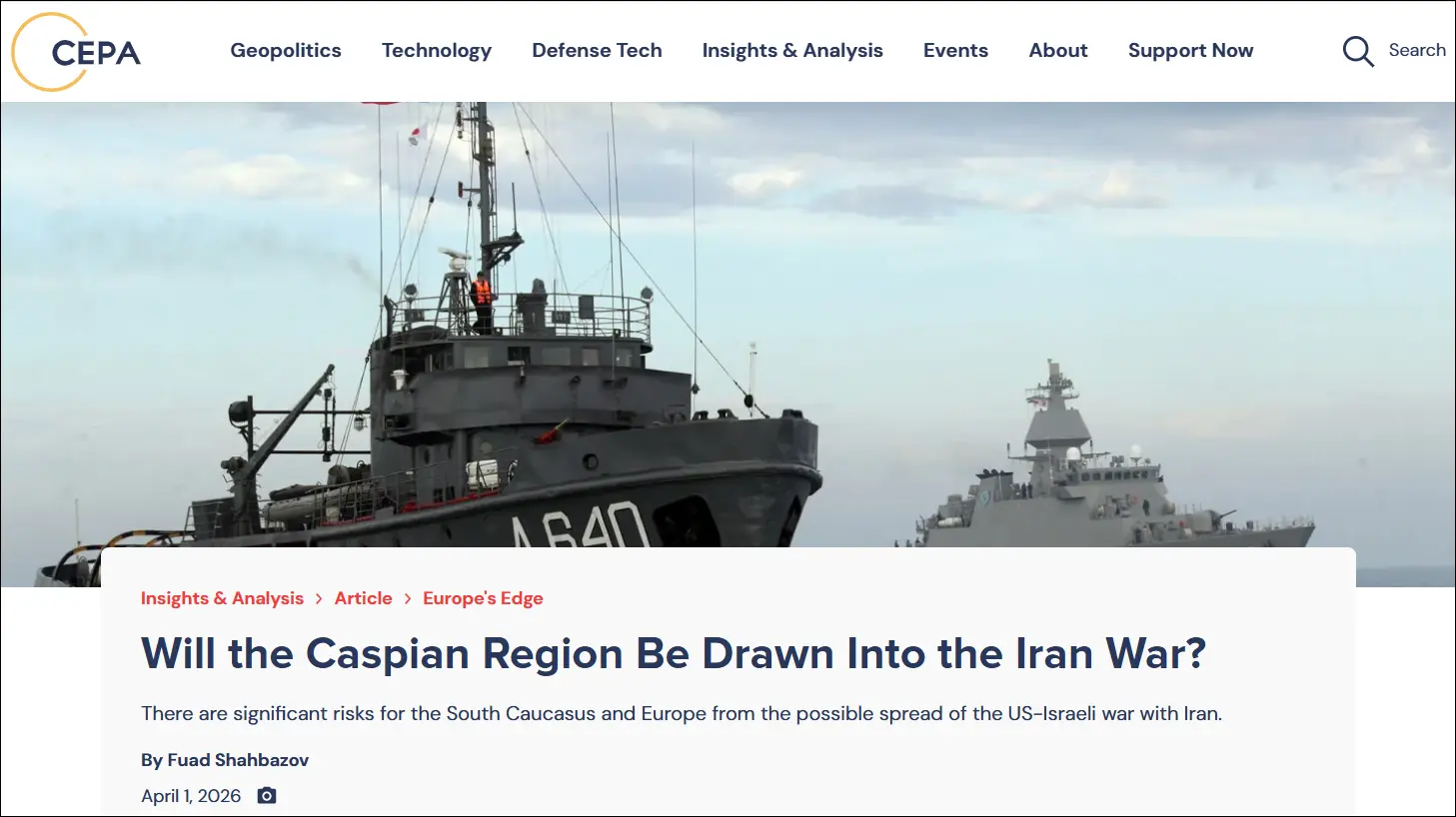 U.S. think tank: Azerbaijan has cautiously observed escalating confrontation among the U.S., Israel, and Iran