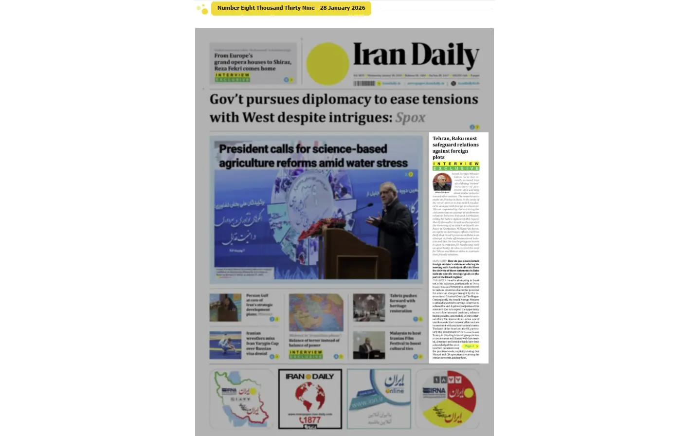 Iran’s ex-envoy: Azerbaijan should be called out over Israeli FM remarks