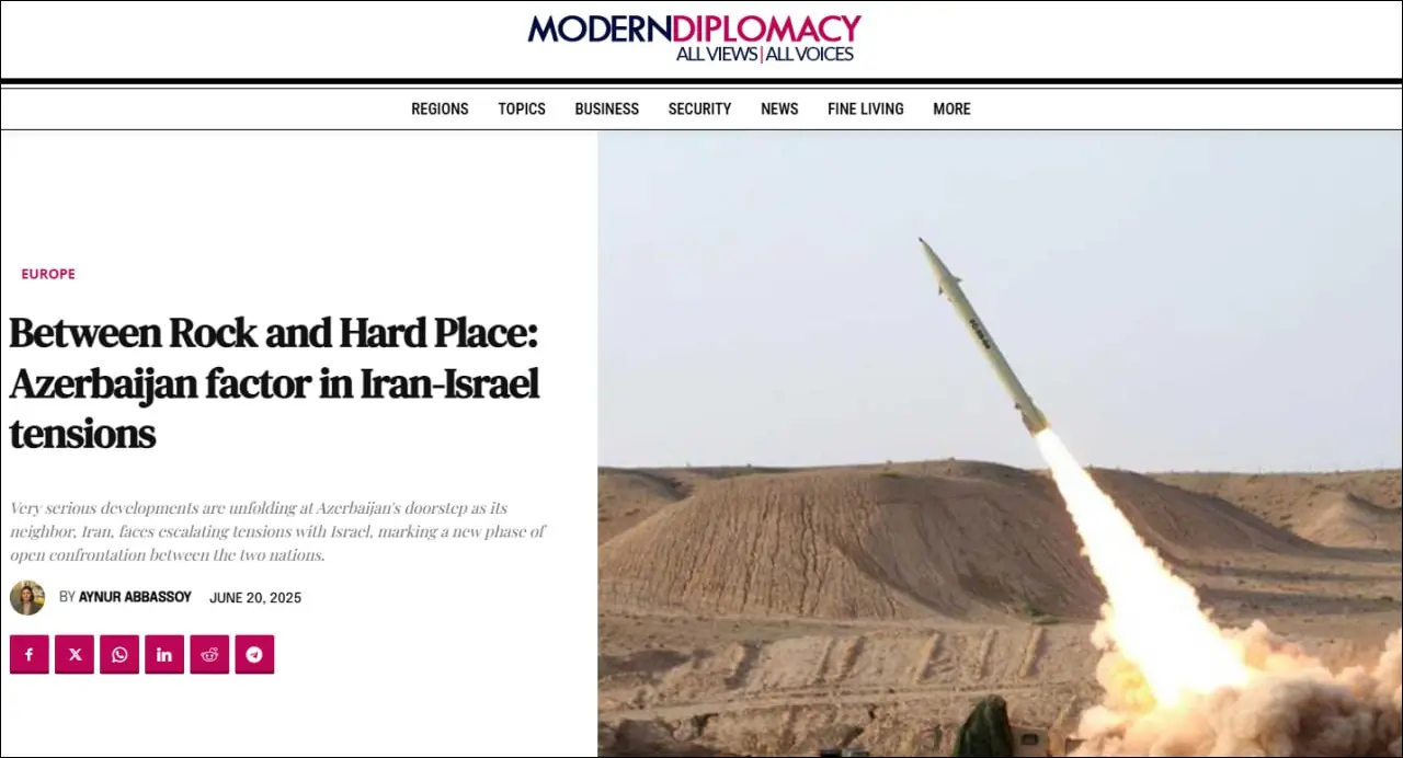 Modern Diplomacy: Azerbaijan’s stance on Iran-Israel conflict is notably balanced