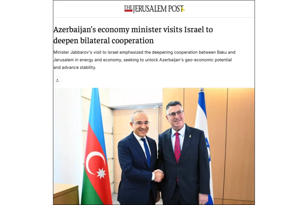 Israeli media highlight visits of Azerbaijani delegations to Jerusalem and Washington