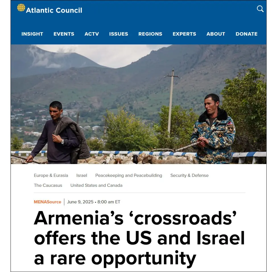 US think tank: Armenia-Azerbaijan peace agreement would serve Israel’s interests | AIA Global News