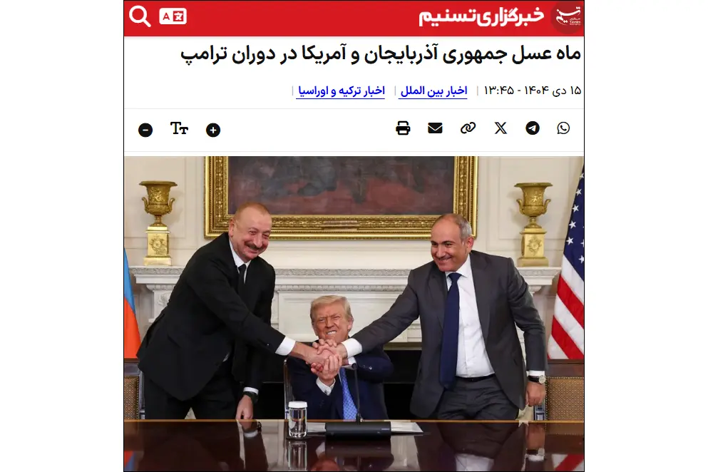 Tasnim: Aliyev’s forecasts prove accurate as Azerbaijan–USA partnership deepens