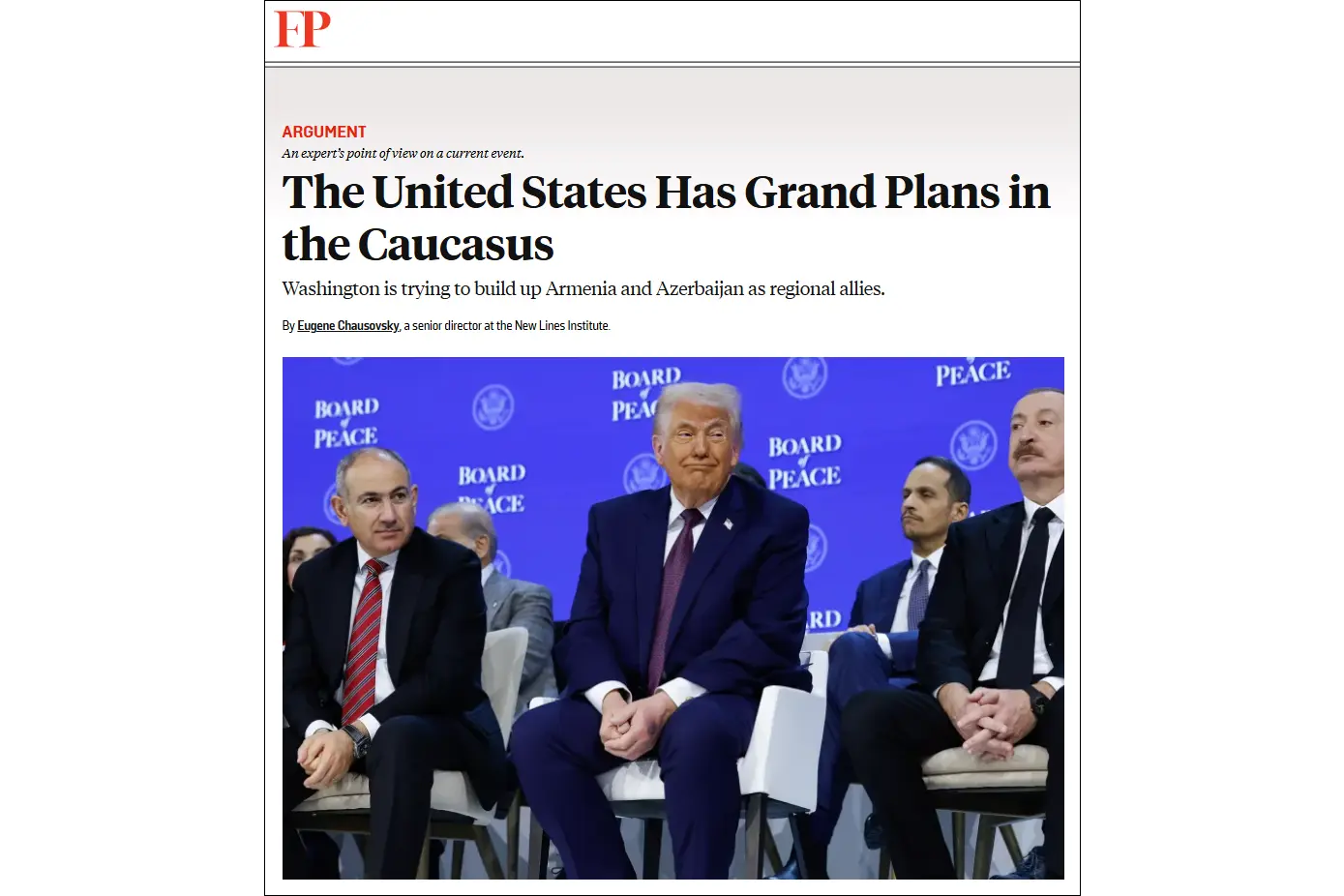 Foreign Policy: Azerbaijan maintains economic and security ties with Israel