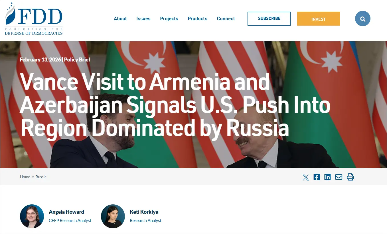 U.S. think tank: Azerbaijan is Central Asia’s only alternative to Russia and Iran for goods heading westward