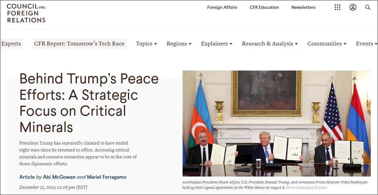 U.S. think tank: Trump Route will facilitate transport of the South Caucasus’ natural resources