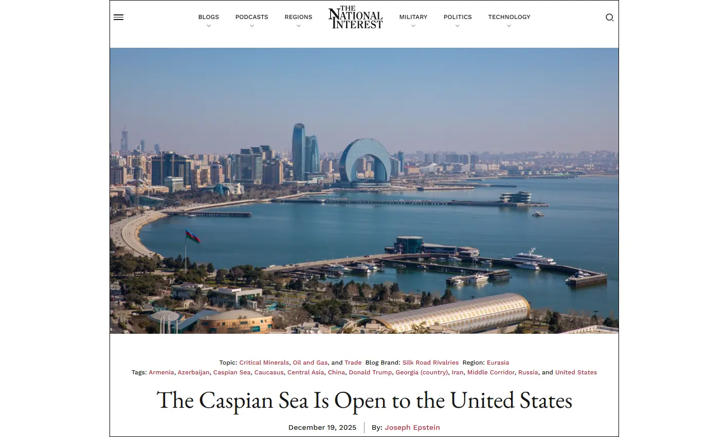 Azerbaijan offers the US a rare strategic opening in the region