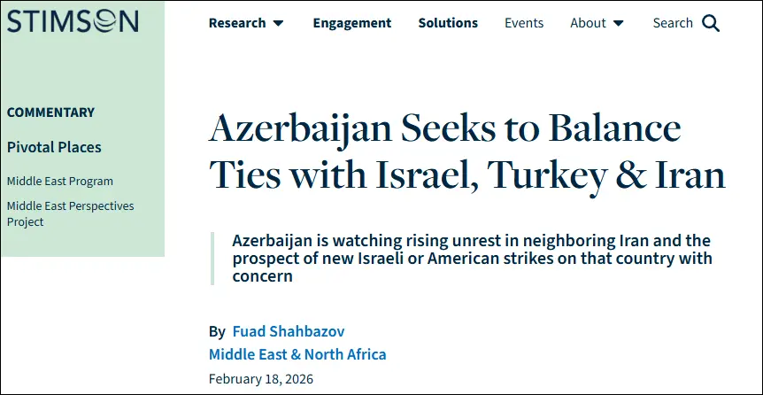 U.S. think tank: Repeal of Section 907 would mark a step toward strengthening U.S.-Azerbaijani cooperation