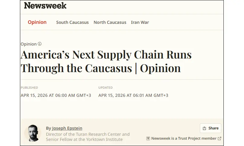 Newsweek: Congress should repeal Section 907 and authorize strategic investment in the Trump Route