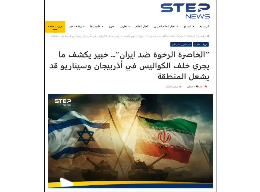 Syrian expert: Military cooperation between Israel and Azerbaijan against Iran exists, though classified
