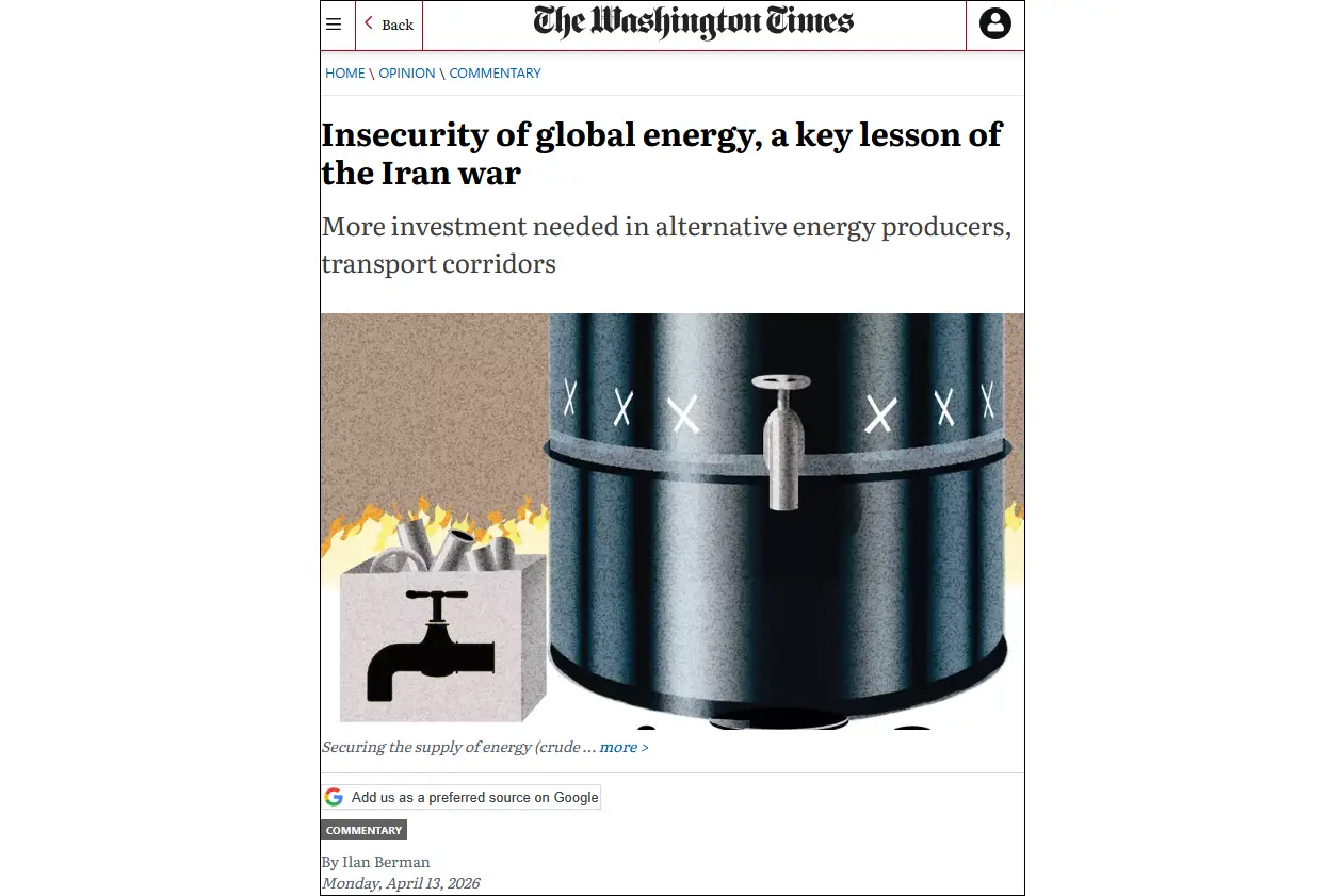 The Washington Times: Repeal of Section 907 is logical as Trump seeks closer ties with Azerbaijan