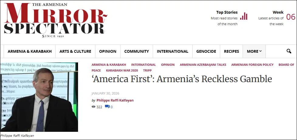 Armenian diaspora newspaper: Armenia is an exit to the north for Iran