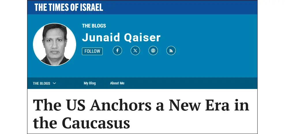 The Times of Israel: A stable Caucasus offers opportunities for Israel